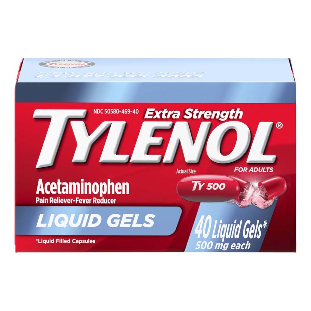 Tylenol Extra Strength Pain Reliever 500mg Liquid Gels