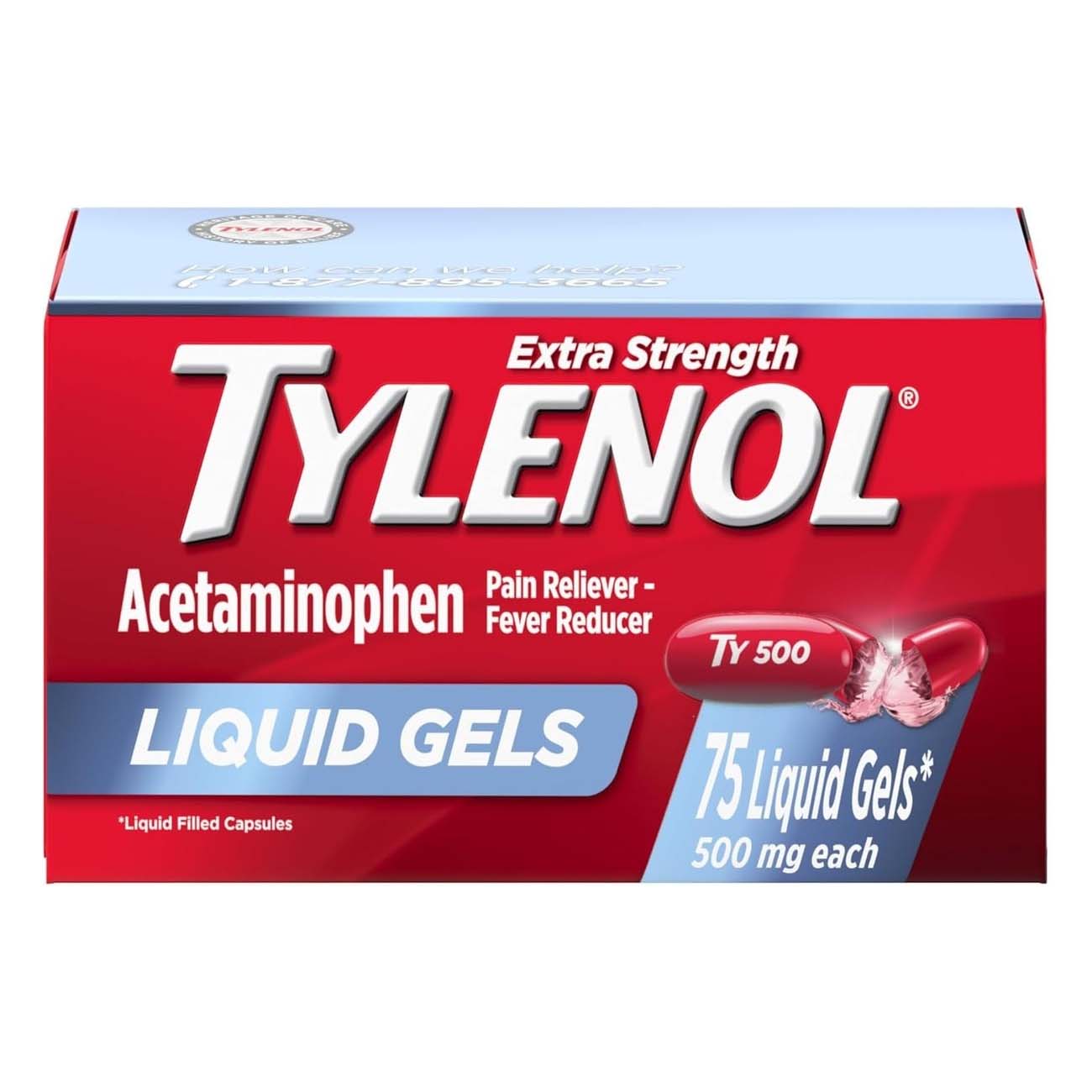 Tylenol Extra Strength Pain Reliever 500mg Liquid Gels
