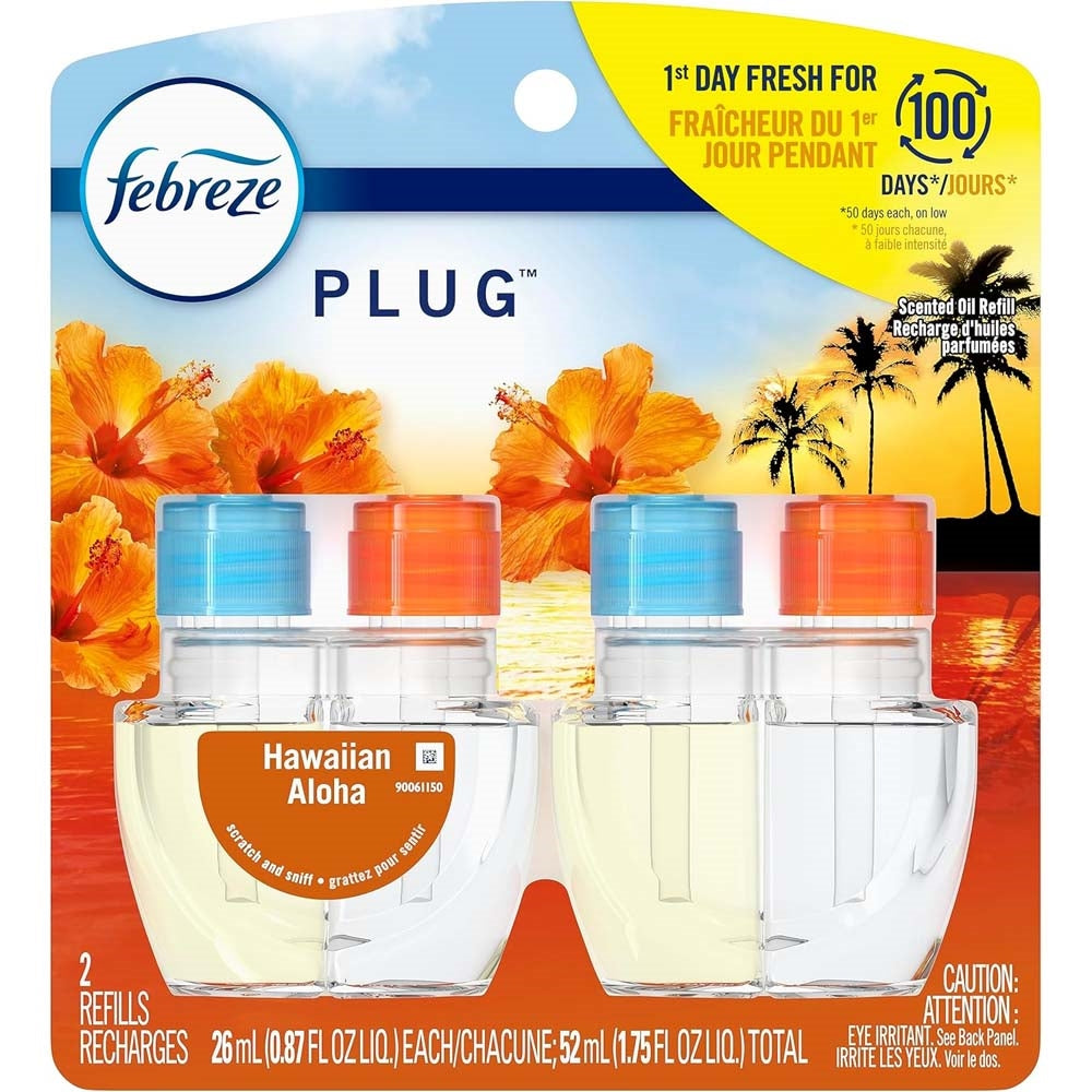 Febreze Plug In Air Freshener Scented Oil 2 Refills