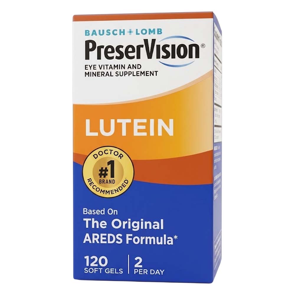 Bausch + Lomb PreserVision Lutein Eye Vitamin & Mineral Supplement Soft Gels
