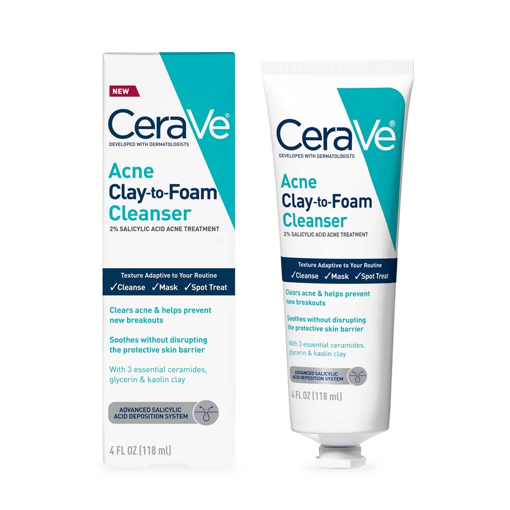 CeraVe Acne Clay-to-Foam Cleanser