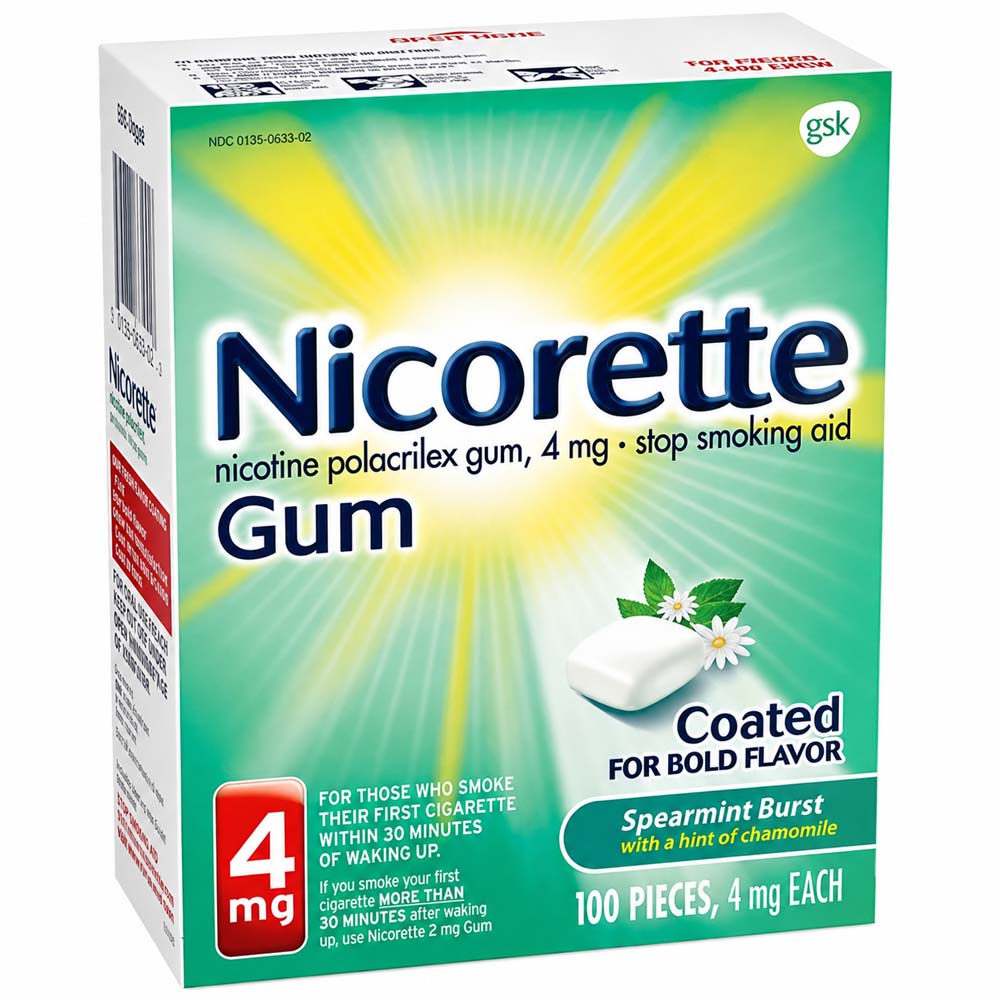 Nicorette Gum 4mg Spearmint Burst