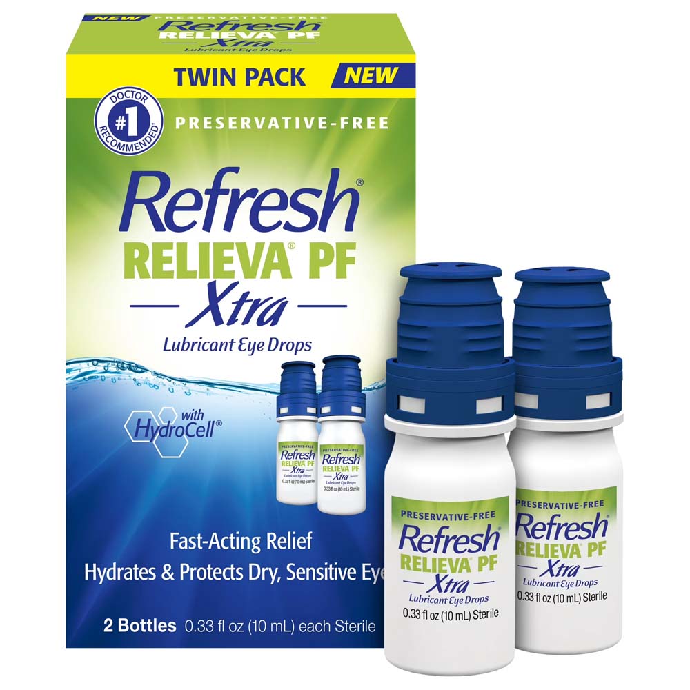 Refresh Relieva PF Xtra Lubricant Eye Drops Twin Pack
