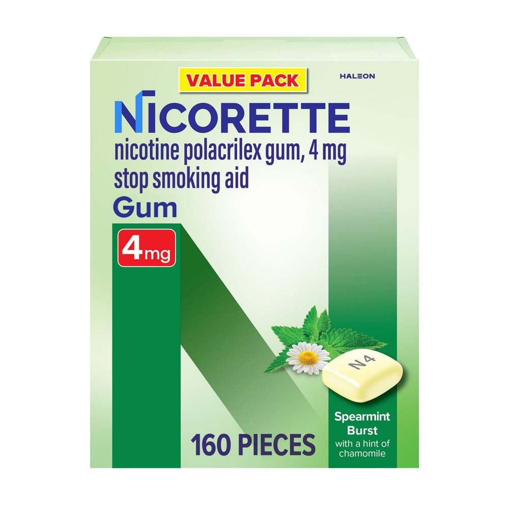 Nicorette Gum 4mg Spearmint Burst