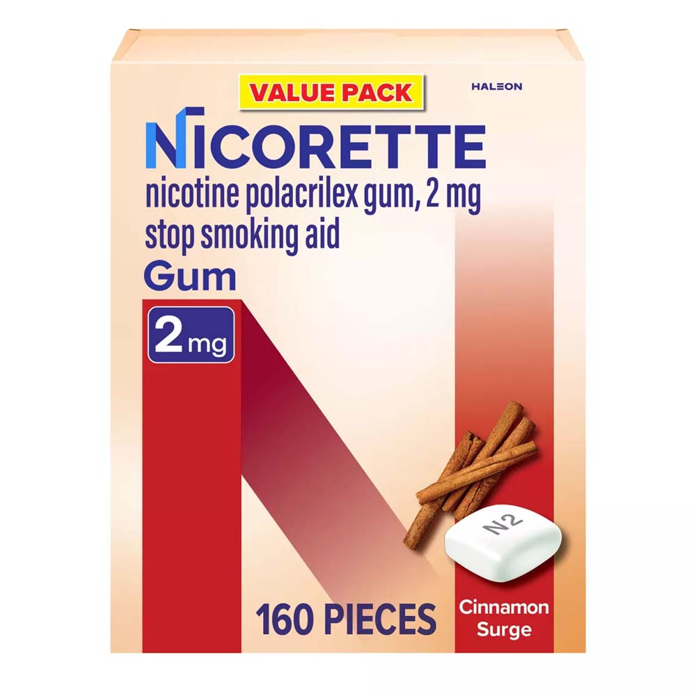 Nicorette Nicotine Gum 2mg Cinnamon Surge