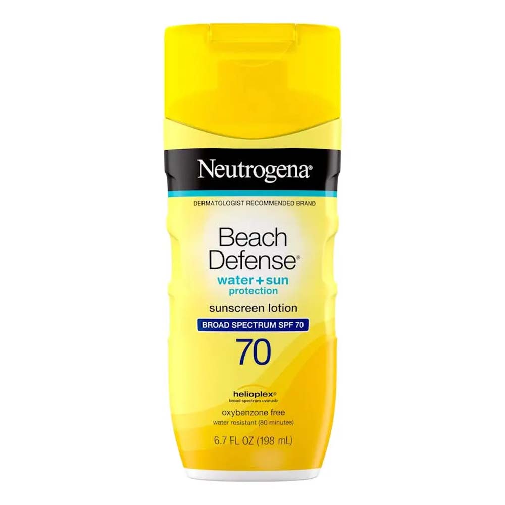 Neutrogena Beach Defense Water + Sun Protection Sunscreen Lotion SPF 70