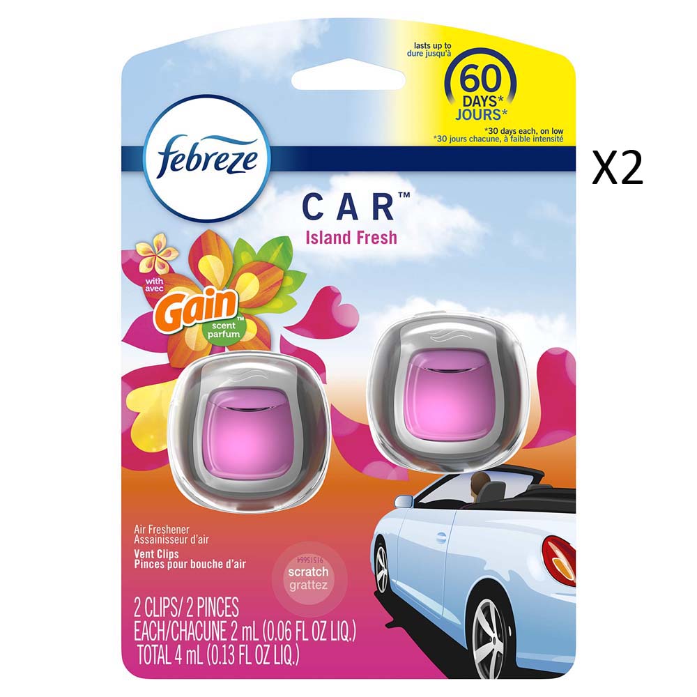 Febreze Car Air Freshener Gain Island Fresh