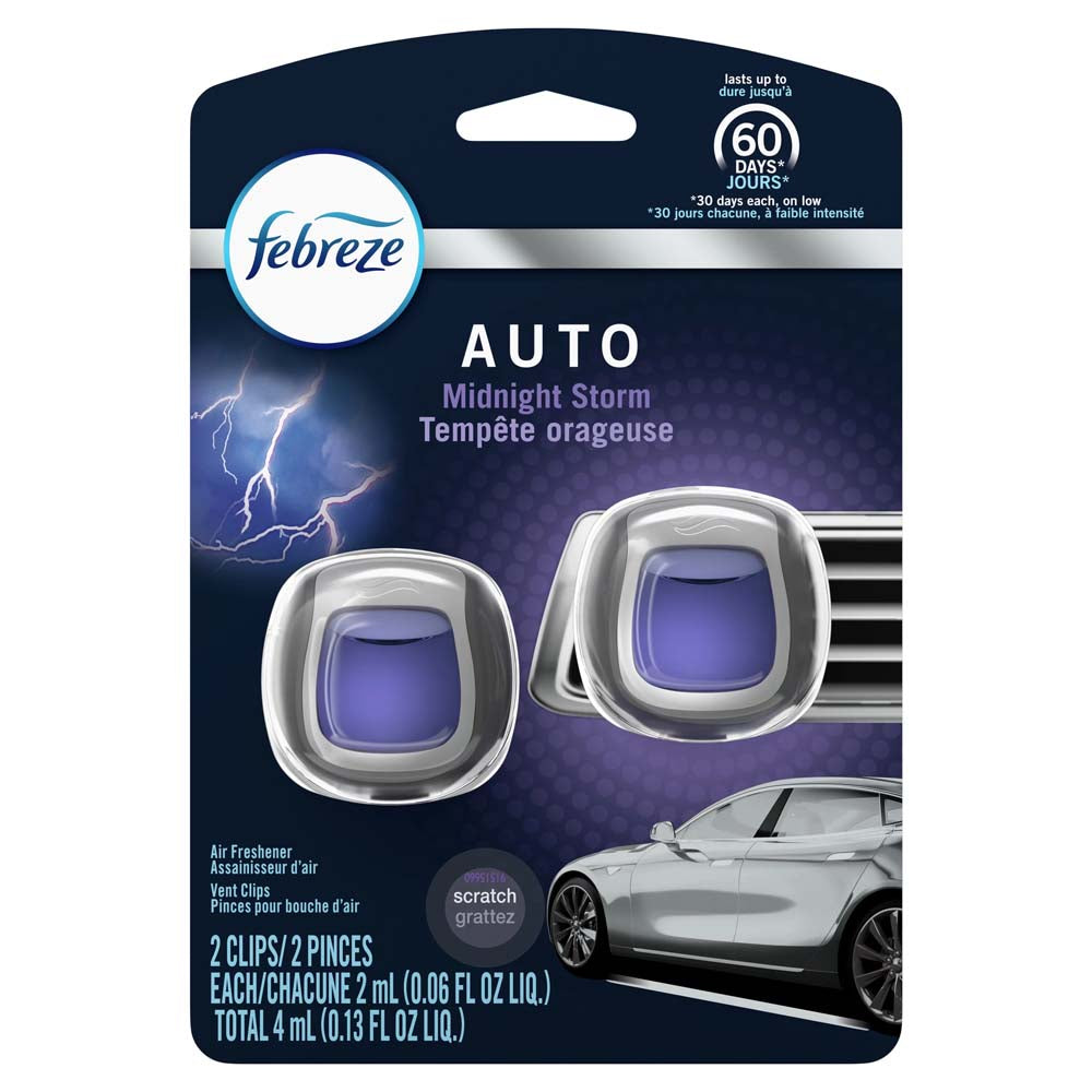 Febreze Auto Air Freshener 60 Days 2 Clips