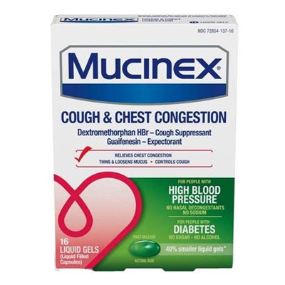 Mucinex High Blood Pressure Cough And Chest Congestion