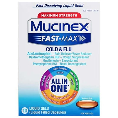 Mucinex Fast Max Cold And Flu Liquid Gels