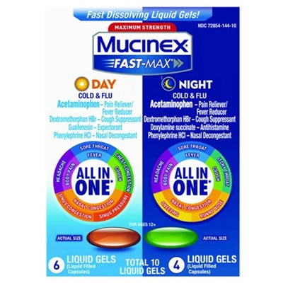 Mucinex Fast Max Day and Night Cold and Flu