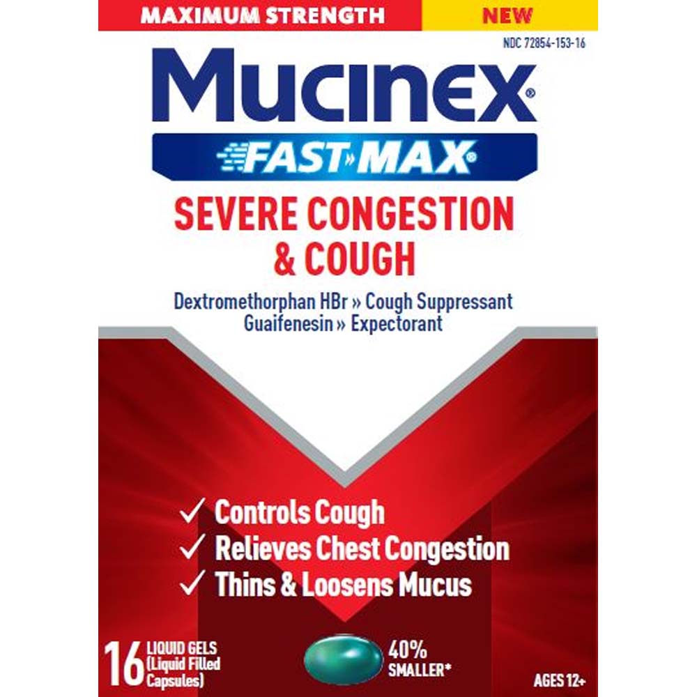 Mucinex Maximum Strength Fast-Max Severe Congestion and Cough Liquid Gels