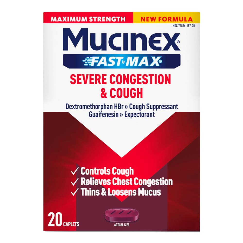 Mucinex Maximum Strength Fast-Max Severe Congestion & Cough Caplets