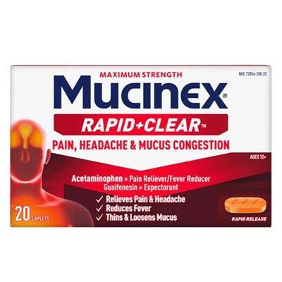 Mucinex Rapid+Clear Pain Headache and Mucus