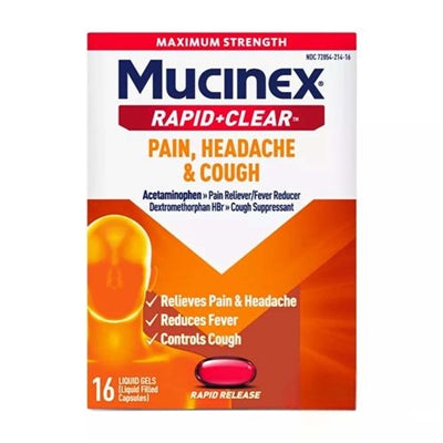 Mucinex Rapid+Clear Pain, Headache and Cough
