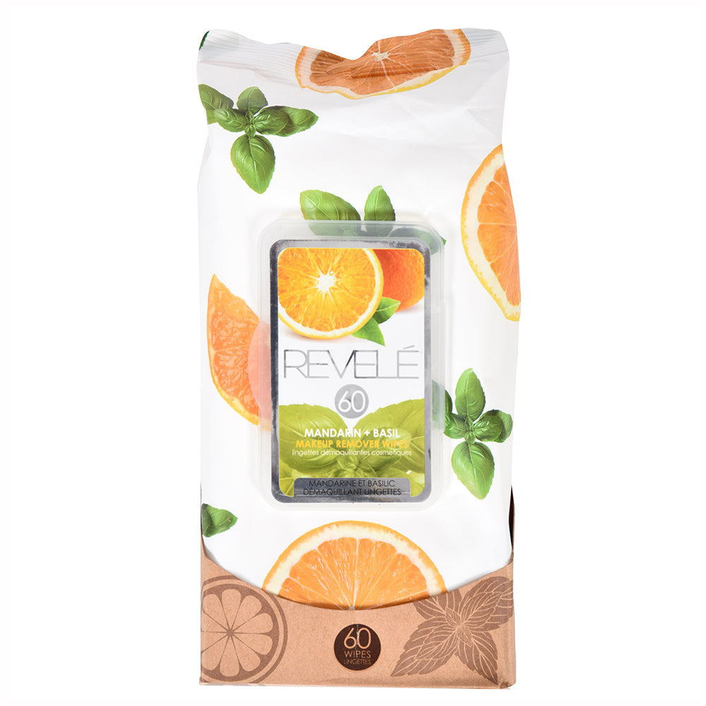 Revele Mandarin & Basil Makeup Remover Wipes
