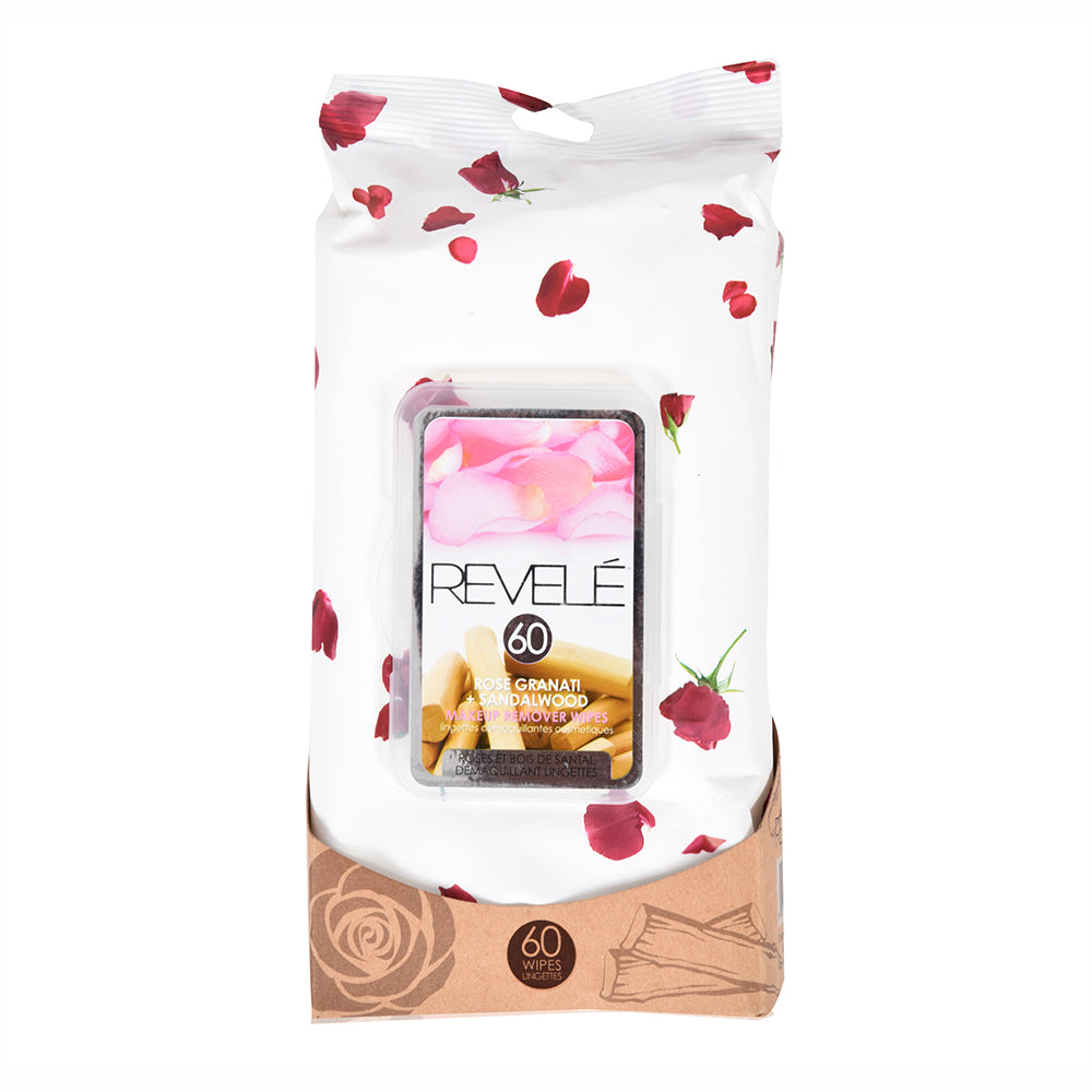 Revele Rose Granati & Sandalwood Makeup Remover Wipes