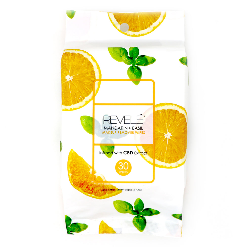Revele Mandarin & Basil Makeup Remover Wipes