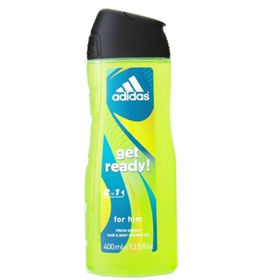 Adidas Get Ready! 2 In 1 Fresh Energy Hair & Body Shower Gel 13.5oz 400ml