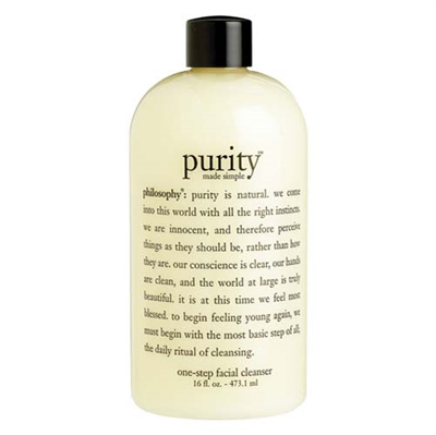 penge maske paraply Philosophy Purity Made Simple One Step Facial Cleanser 16 oz / 473.1ml