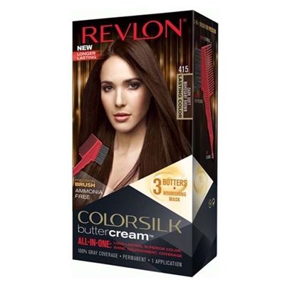 Revlon Colorsilk Buttercream Hair Dye 415 Dark Soft Mahogany Brown