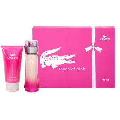 Antipoison cirkulære barbering Touch of Pink by Lacoste Perfume for Women 2 Piece Gift Set